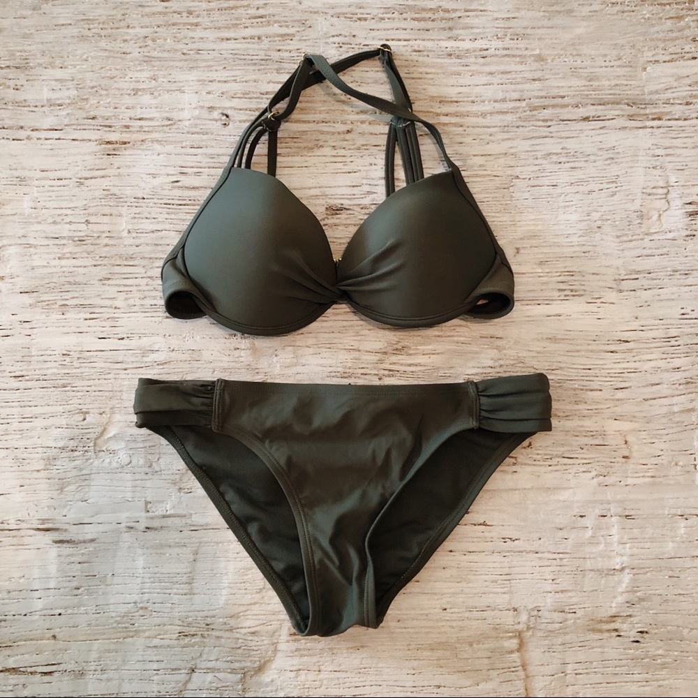 No Boundaries Olive Green Swimsuit Bikini